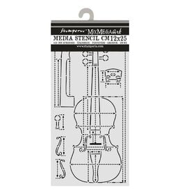 STAMPERIA STAMPERIA SYMPHONY VIOLIN SECTIONS 12x25cm STENCIL
