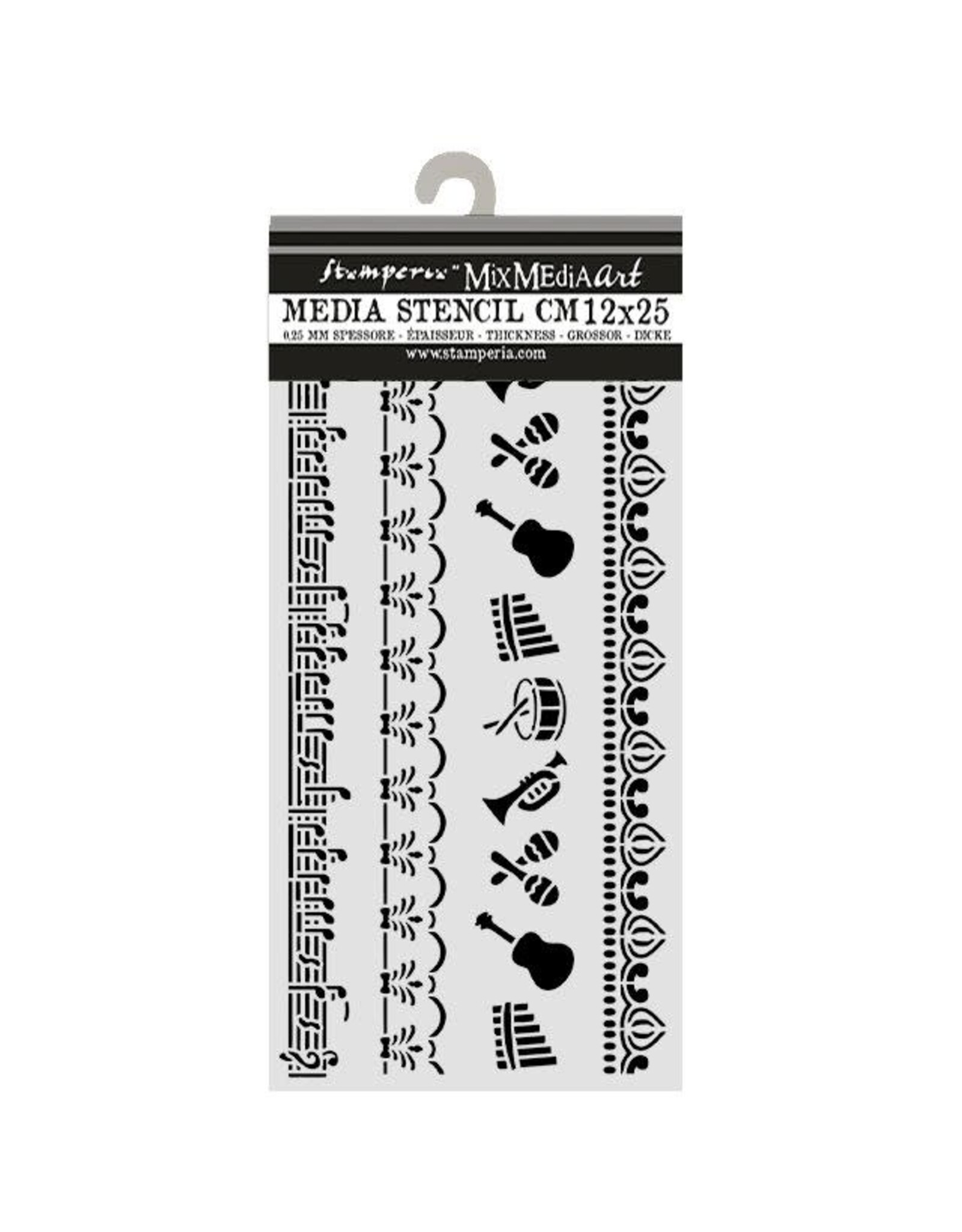 STAMPERIA STAMPERIA SYMPHONY BORDERS 12x25cm STENCIL