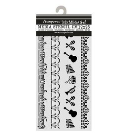 STAMPERIA STAMPERIA SYMPHONY BORDERS 12x25cm STENCIL