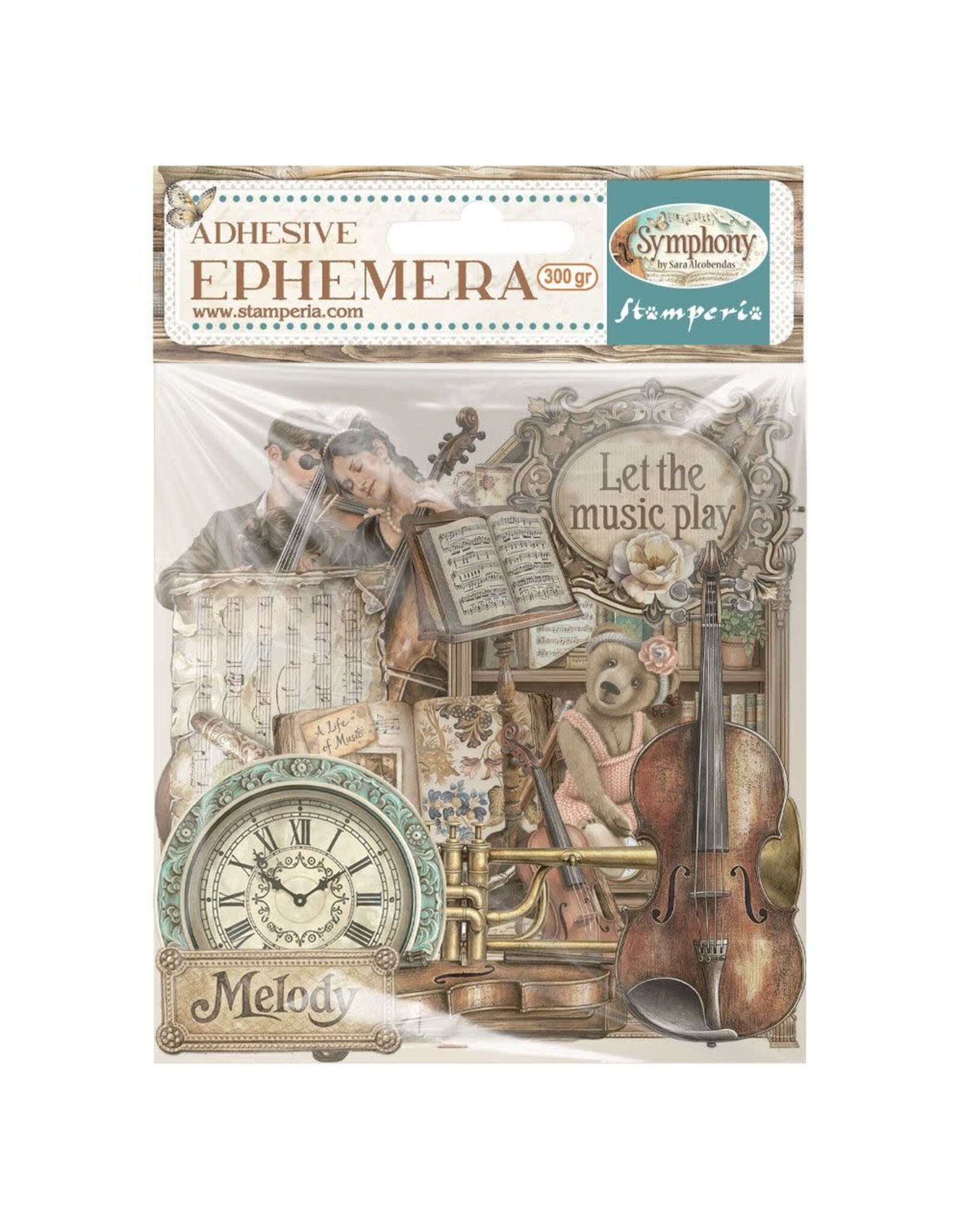 STAMPERIA STAMPERIA SYMPHONY EPHEMERA ADHESIVE PAPER CUT OUTS