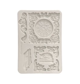 STAMPERIA STAMPERIA SYMPHONY CLOCK AND CAT A5 SILICONE MOULD