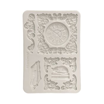 STAMPERIA STAMPERIA SYMPHONY CLOCK AND CAT A5 SILICONE MOULD