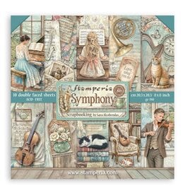 STAMPERIA STAMPERIA SYMPHONY 8x8 PAPER PACK 10 SHEETS