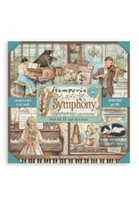 STAMPERIA STAMPERIA SYMPHONY MAXI PAD 8x8 PAPER PACK 22 SINGLE FACED SHEETS
