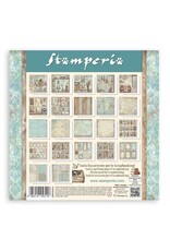 STAMPERIA STAMPERIA SYMPHONY MAXI PAD 8x8 PAPER PACK 22 SINGLE FACED SHEETS