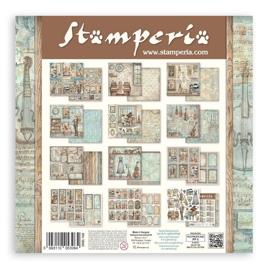 STAMPERIA STAMPERIA SYMPHONY 12x12 PAPER PACK 10 SHEETS