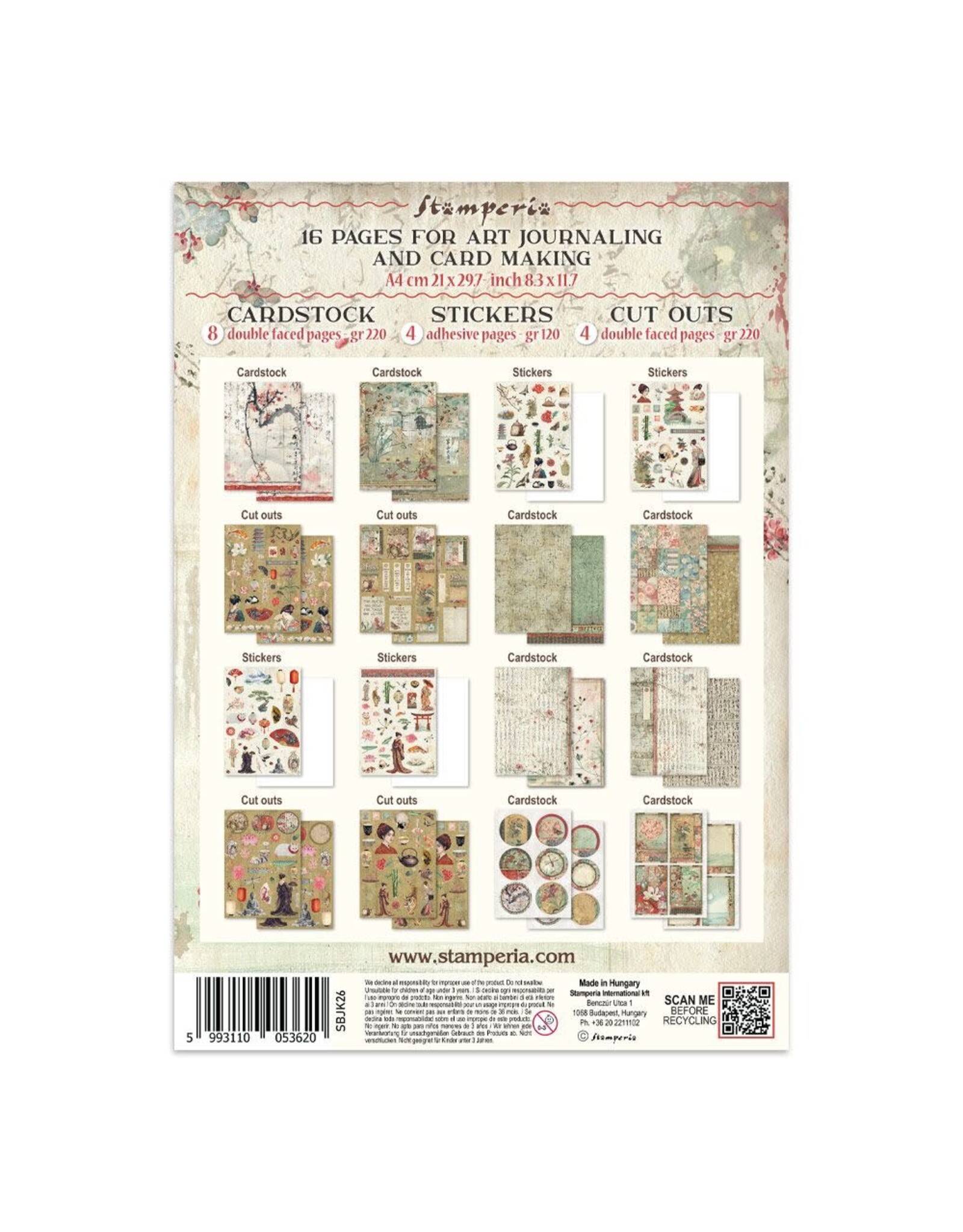STAMPERIA STAMPERIA ORIENTAL GARDEN JUNK JOURNAL