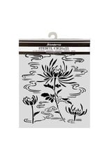 STAMPERIA STAMPERIA ORIENTAL GARDEN LOTUS FLOWER 20x25cm STENCIL