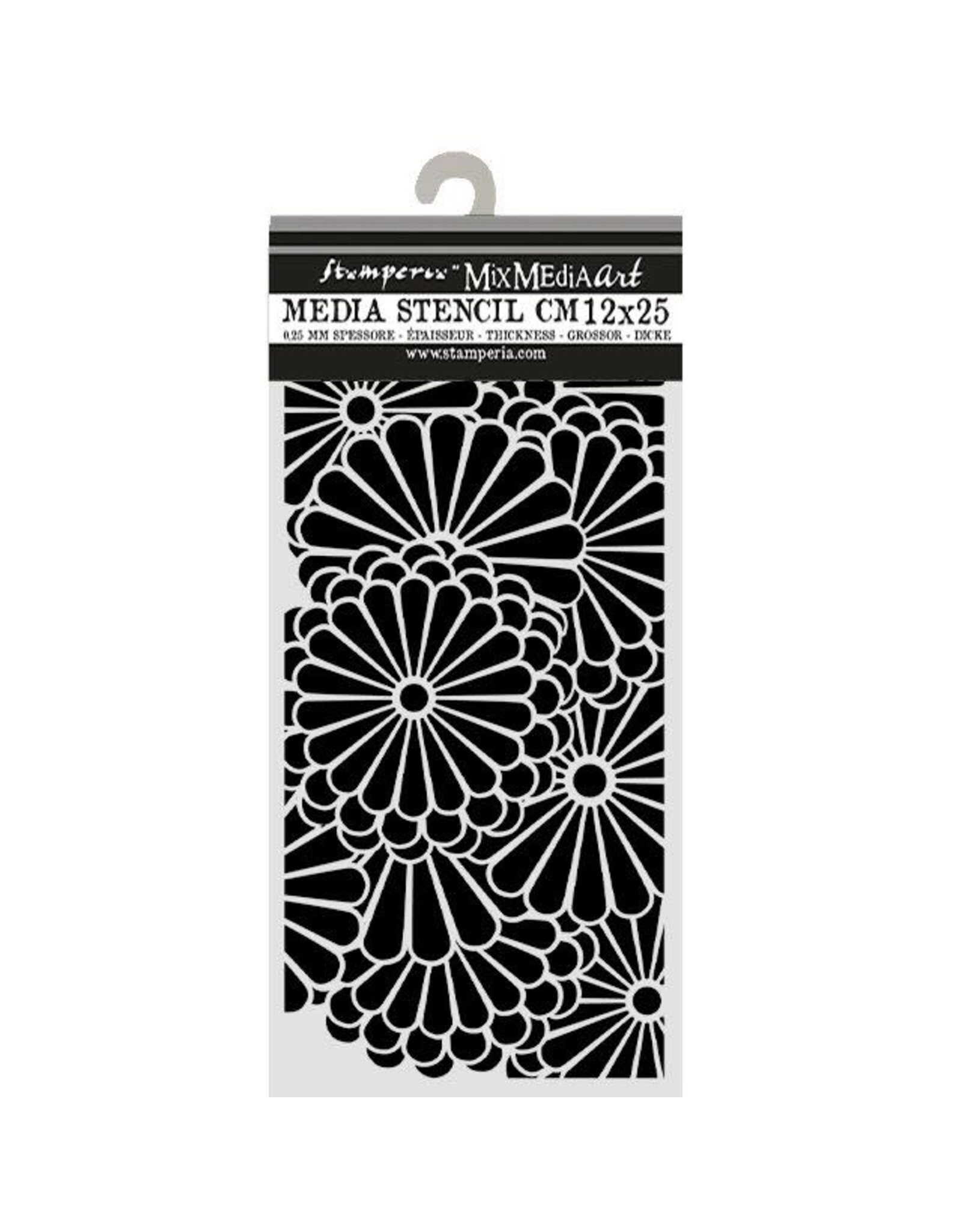 STAMPERIA STAMPERIA ORIENTAL GARDEN FLOWERS PATTERN 12x25cm STENCIL