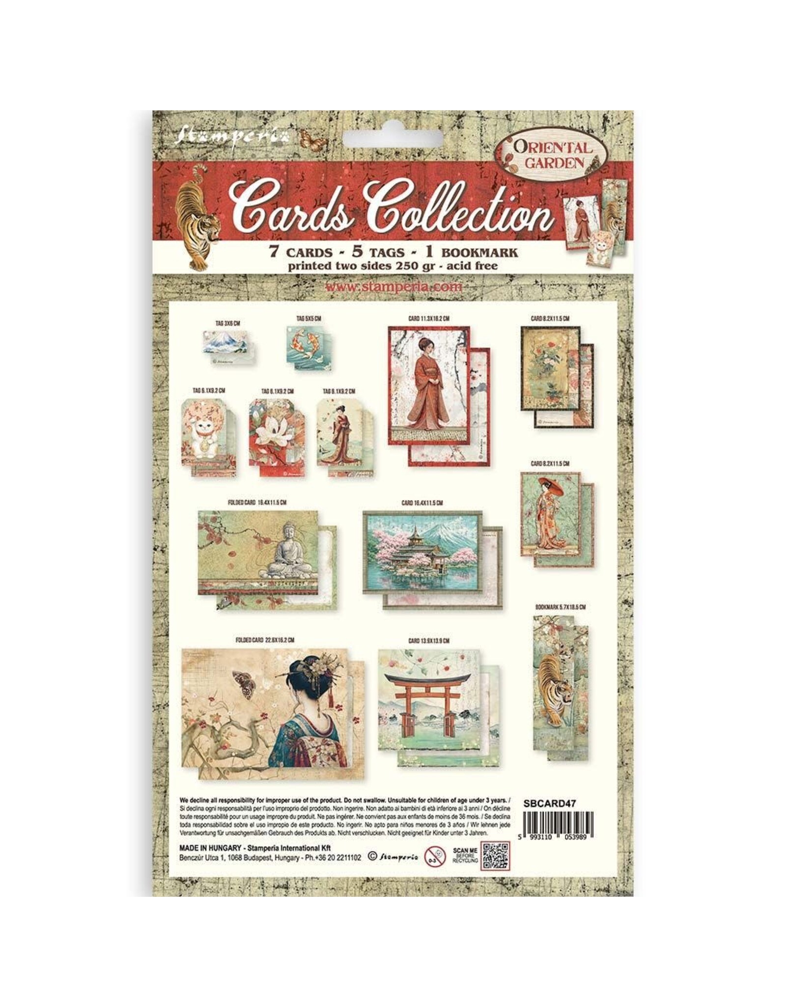 STAMPERIA STAMPERIA ORIENTAL GARDEN CARDS COLLECTION