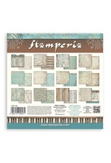 STAMPERIA STAMPERIA SYMPHONY BACKGROUNDS SELECTION 12x12 PAPER PACK 10 SHEETS
