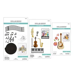 SPELLBINDERS SPELLBINDERS BIBI CAMERON BIBI'S MUSICAL NOTES COLLECTION SMALL INSTRUMENTS DIE SET BUNDLE