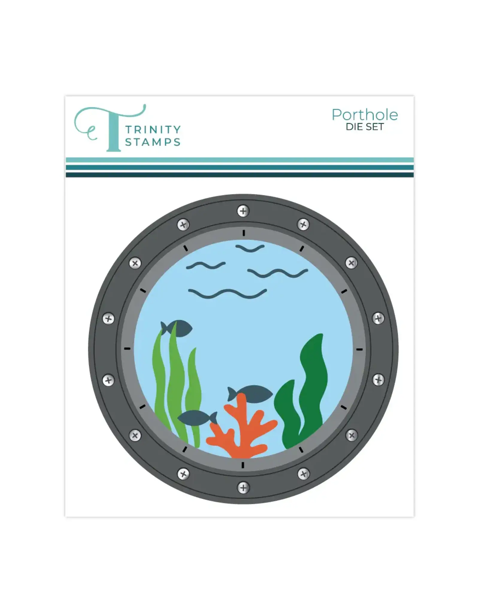 TRINITY STAMPS TRINITY STAMPS PORTHOLE CIRCLE CARD ADD-ON DIE SET