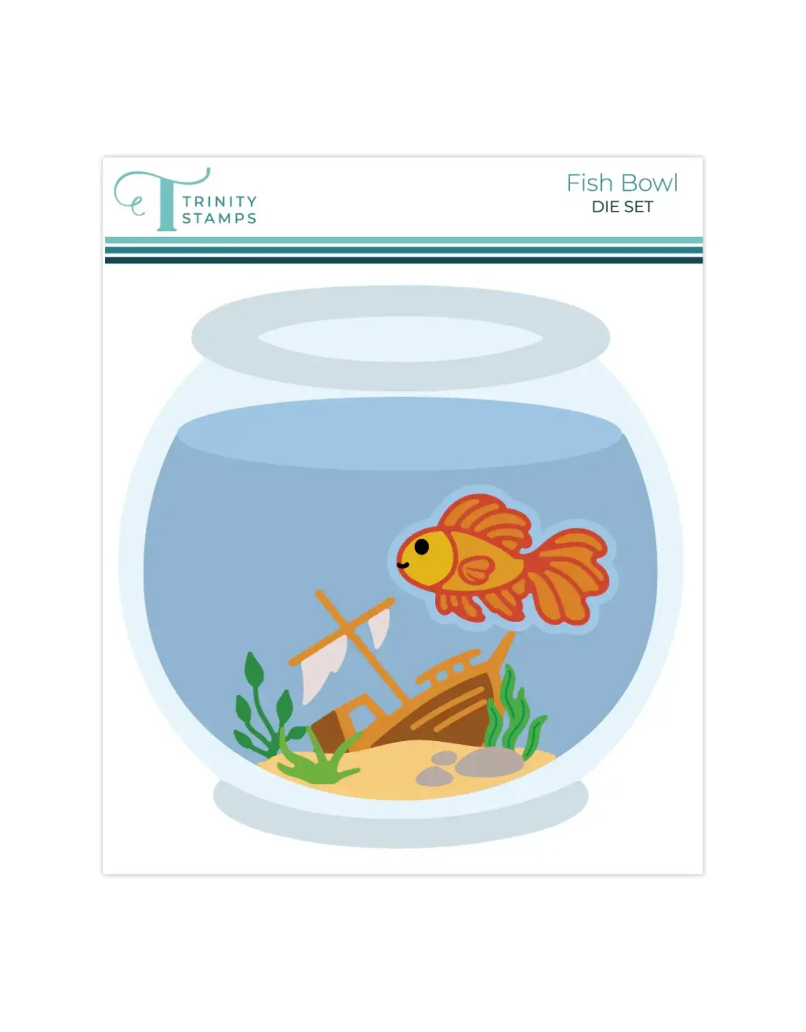 TRINITY STAMPS TRINITY STAMPS FISH BOWL CIRCLE CARD ADD-ON DIE SET