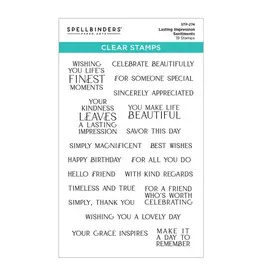 SPELLBINDERS SPELLBINDERS LASTING IMPRESSION SENTIMENTS CLEAR STAMP SET