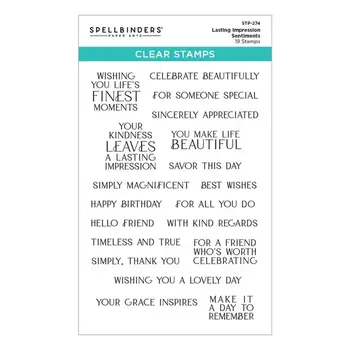 SPELLBINDERS SPELLBINDERS LASTING IMPRESSION SENTIMENTS CLEAR STAMP SET