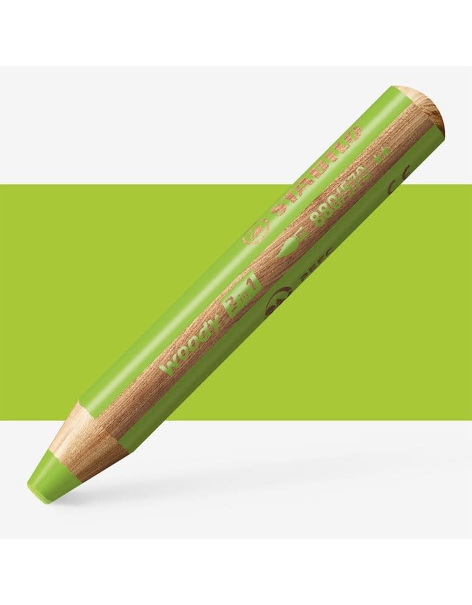 STABILO STABILO LEAF GREEN WOODY 3 IN 1 PENCIL