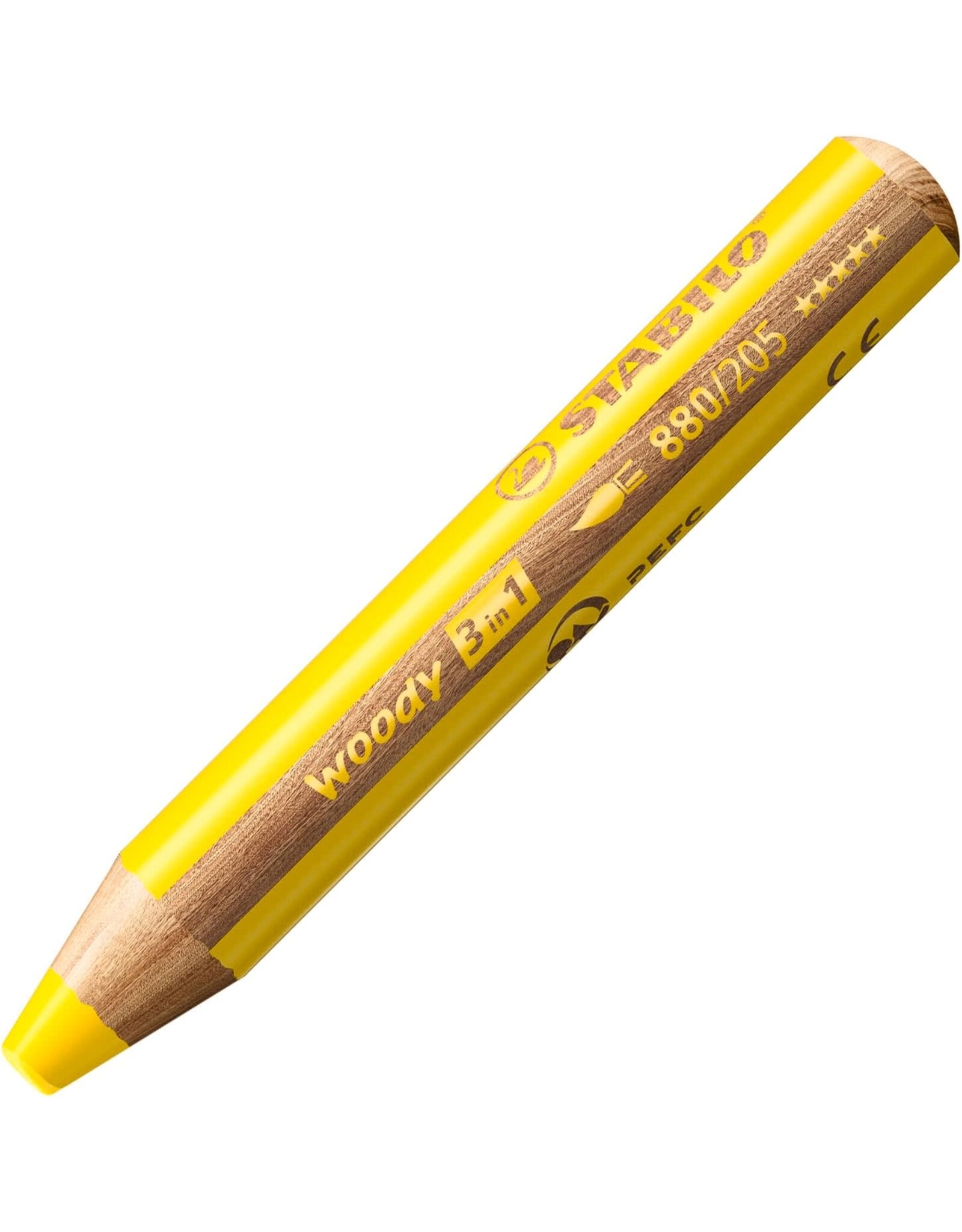 STABILO STABILO YELLOW WOODY 3 IN 1 PENCIL