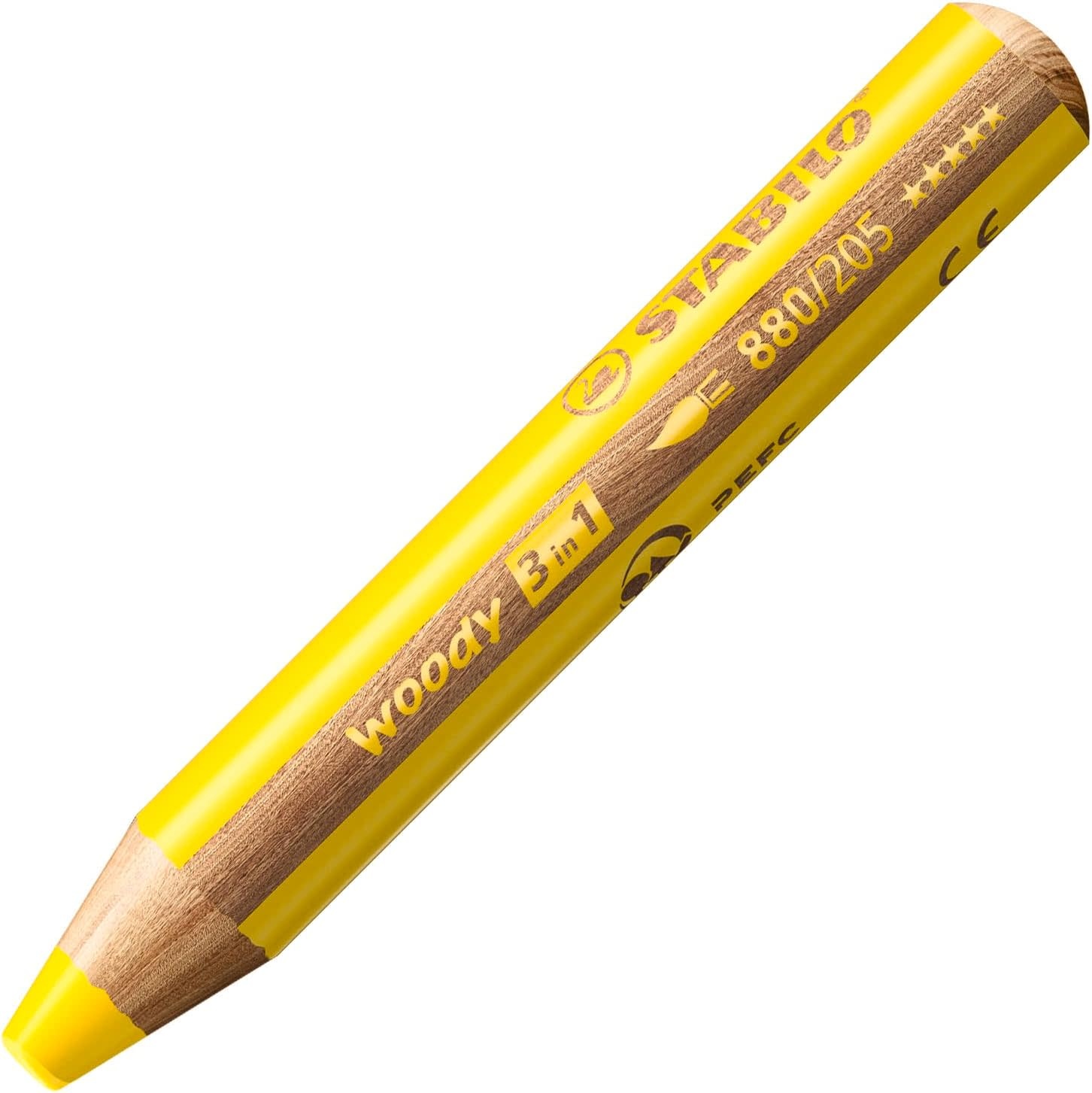 STABILO STABILO YELLOW WOODY 3 IN 1 PENCIL