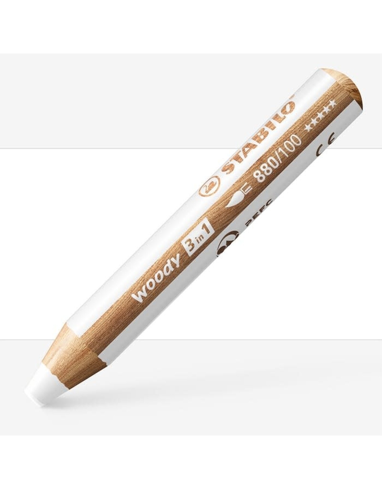 STABILO STABILO WHITE WOODY 3 IN 1 PENCIL