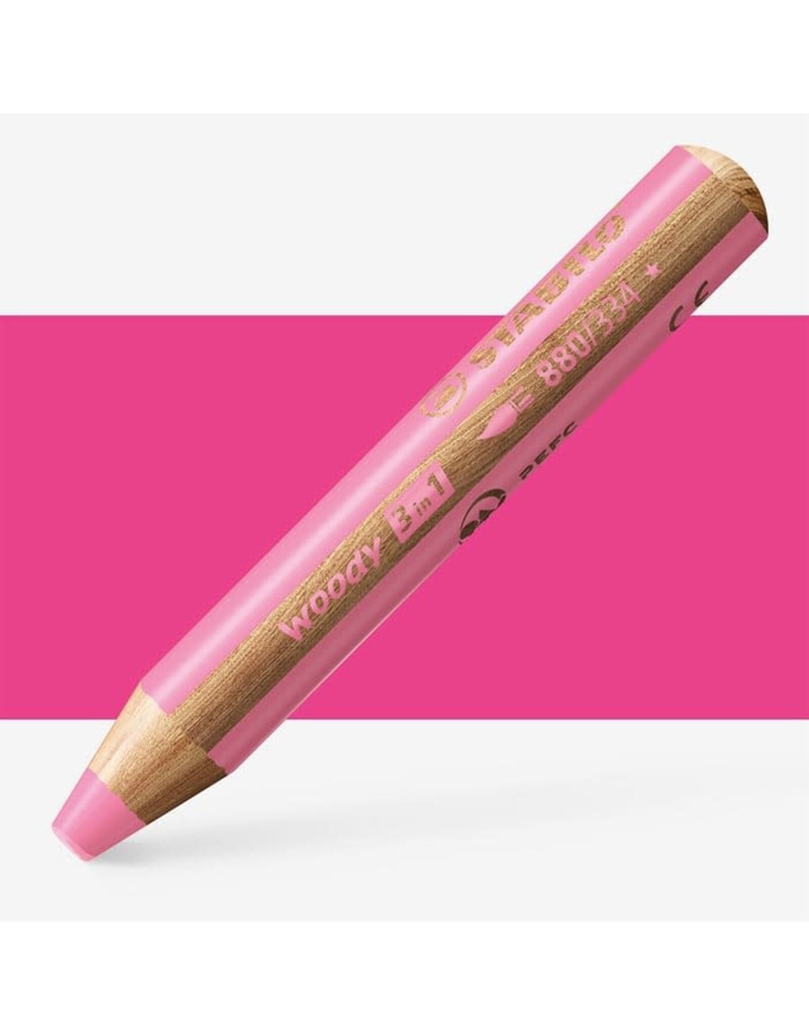 STABILO STABILO PINK WOODY 3 IN 1 PENCIL
