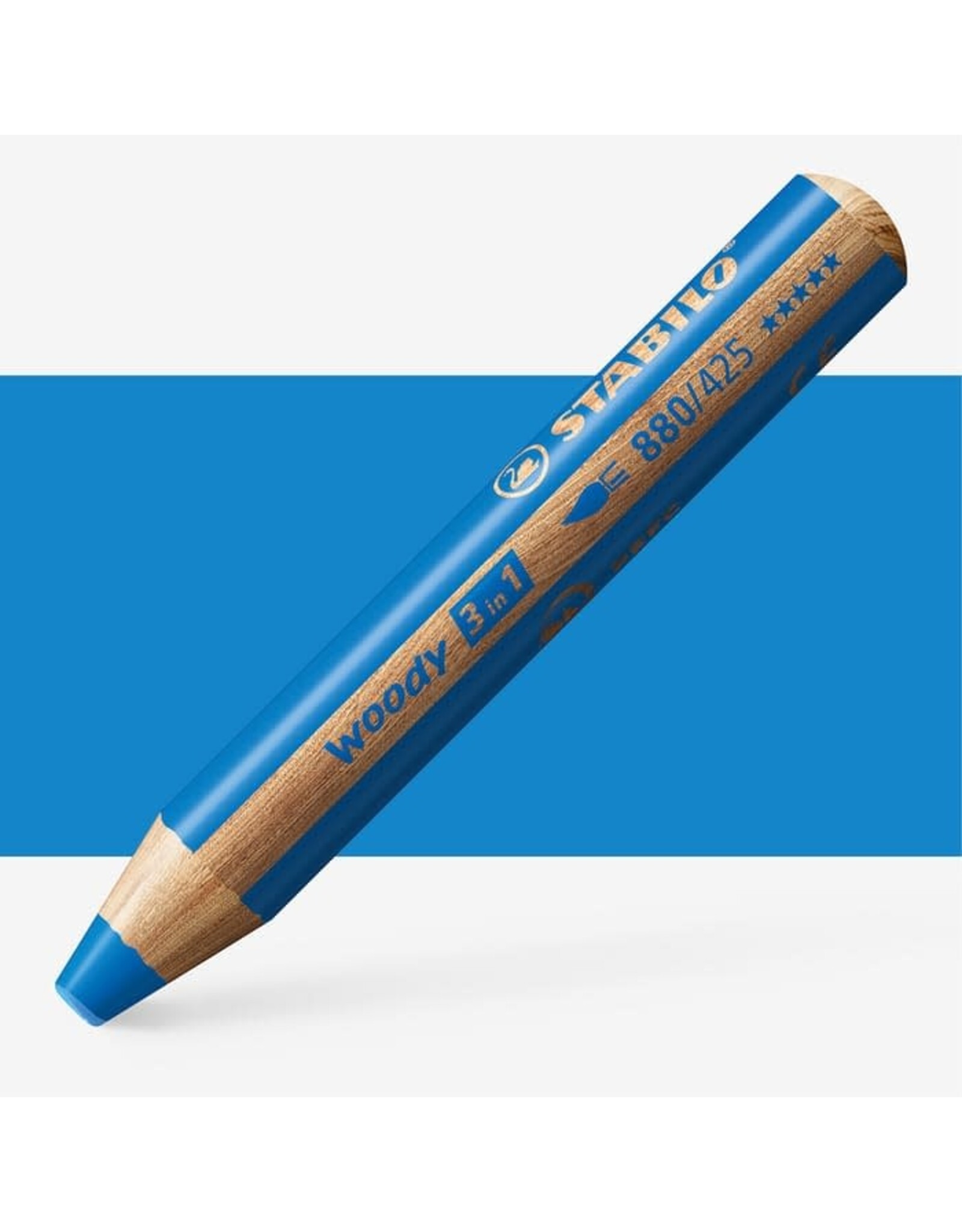 STABILO STABILO BLUE WOODY 3 IN 1 PENCIL
