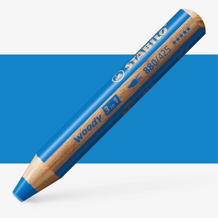 STABILO STABILO BLUE WOODY 3 IN 1 PENCIL