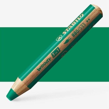 STABILO STABILO DARK GREEN WOODY 3 IN 1 PENCIL