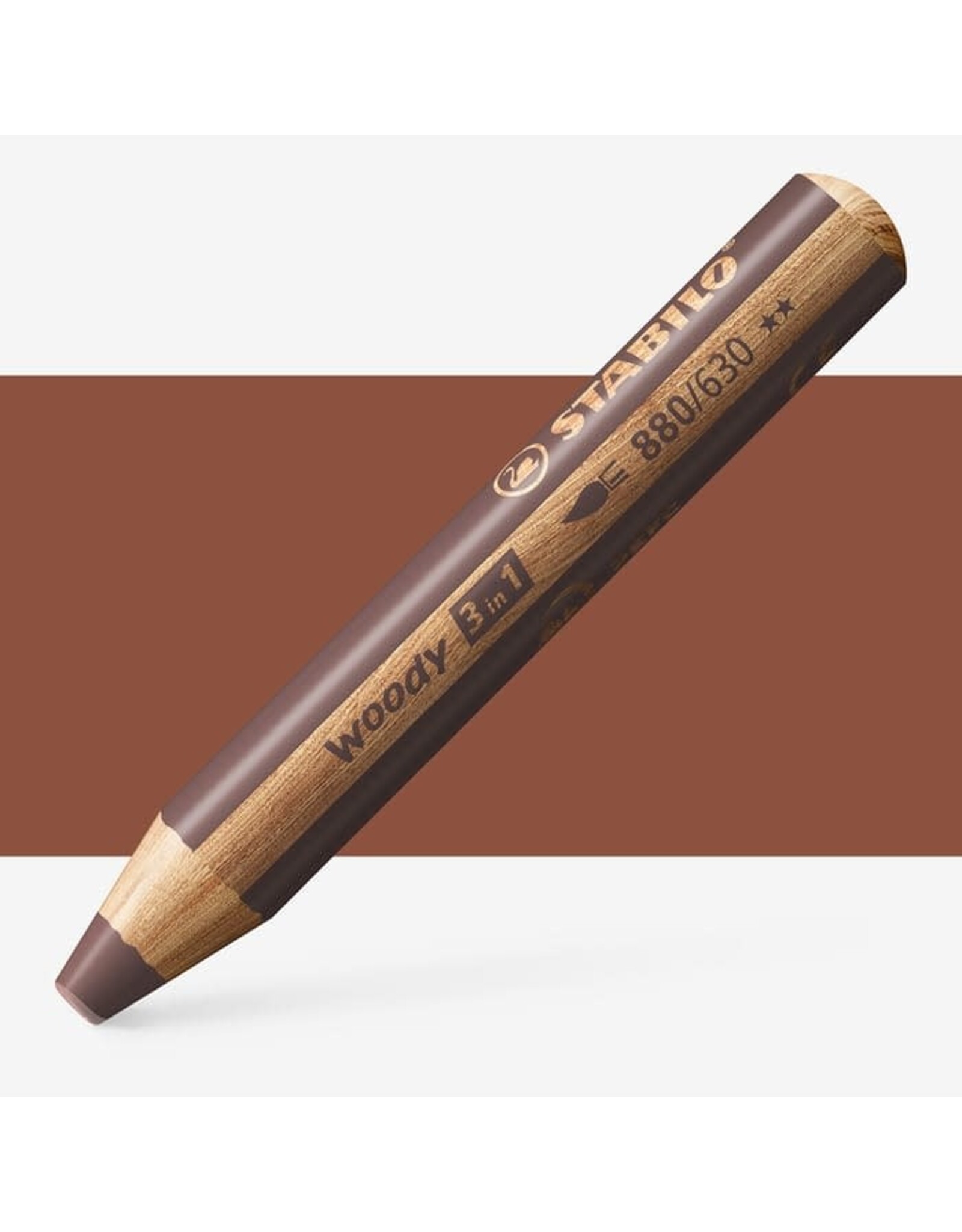 STABILO STABILO BROWN WOODY 3 IN 1 PENCIL