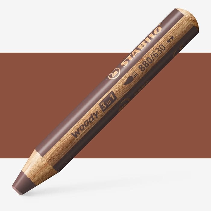 STABILO STABILO BROWN WOODY 3 IN 1 PENCIL