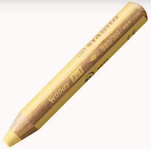 STABILO STABILO PASTEL YELLOW WOODY 3 IN 1 PENCIL