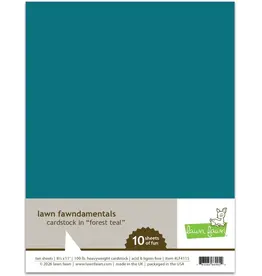 LAWN FAWN LAWN FAWN FOREST TEAL 8.5x11 CARDSTOCK 10/PK