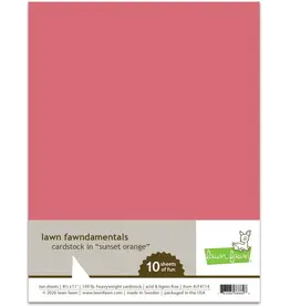 LAWN FAWN LAWN FAWN SUNSET ORANGE 8.5x11 CARDSTOCK 10/PK
