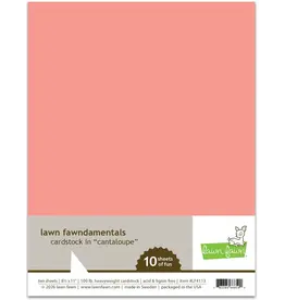 LAWN FAWN LAWN FAWN CANTALOUPE 8.5x11 CARDSTOCK 10/PK