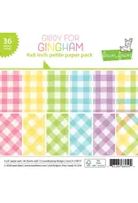 LAWN FAWN LAWN FAWN GIDDY FOR GINGHAM 6x6 PETITE PAPER PACK 36 SHEETS