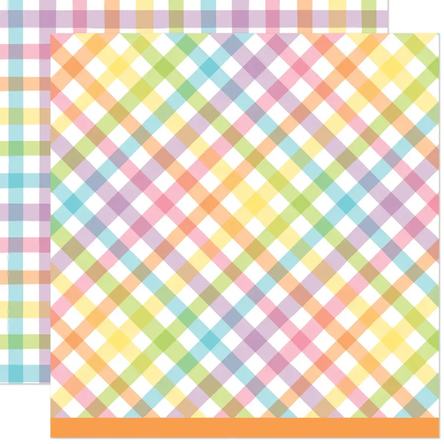 LAWN FAWN LAWN FAWN GIDDY FOR GINGHAM AMBROSIA SALAD 12x12 CARDSTOCK