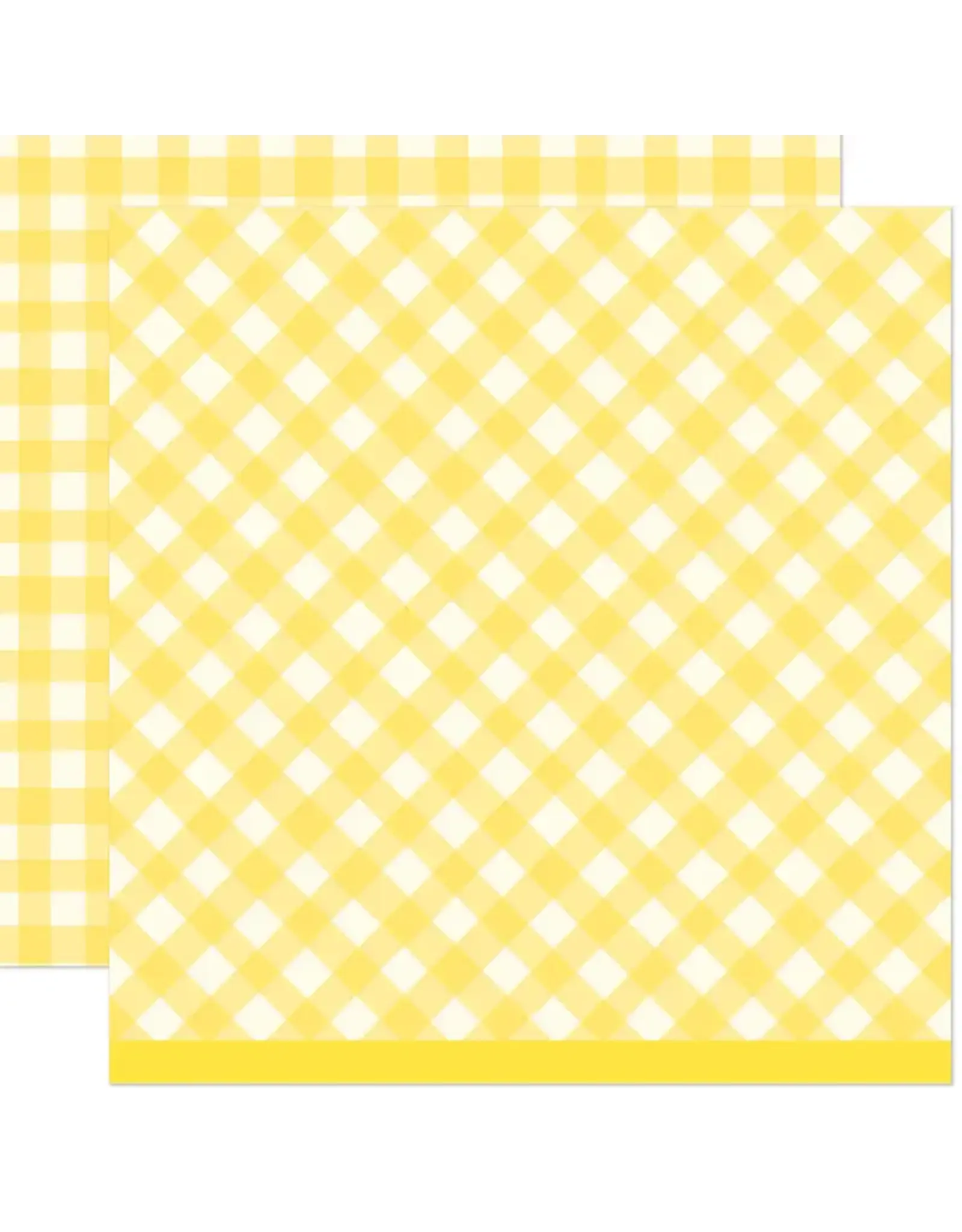 LAWN FAWN LAWN FAWN GIDDY FOR GINGHAM PICNIC BASKET 12x12 CARDSTOCK