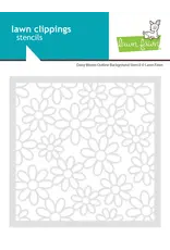 LAWN FAWN LAWN FAWN DAISY BLOOM OUTLINE 6x6 BACKGROUND STENCIL