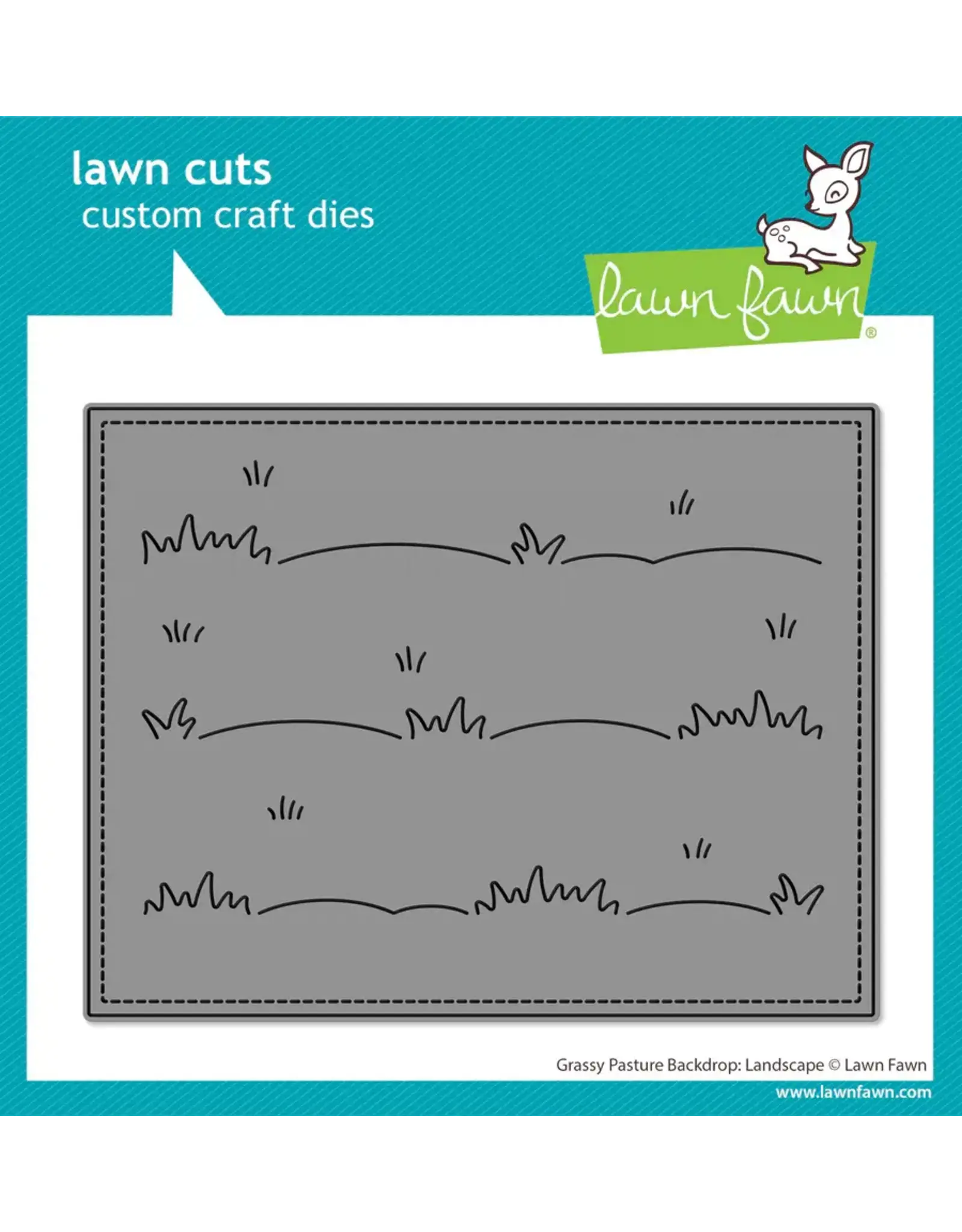 LAWN FAWN LAWN FAWN GRASSY PASTURE BACKDROP: LANDSCAPE DIE SET