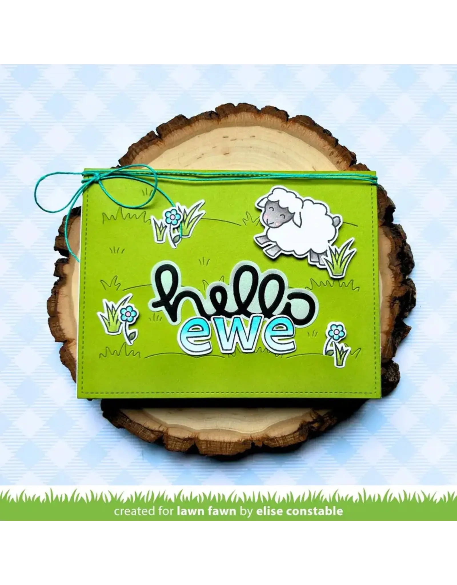 LAWN FAWN LAWN FAWN GRASSY PASTURE BACKDROP: LANDSCAPE DIE SET