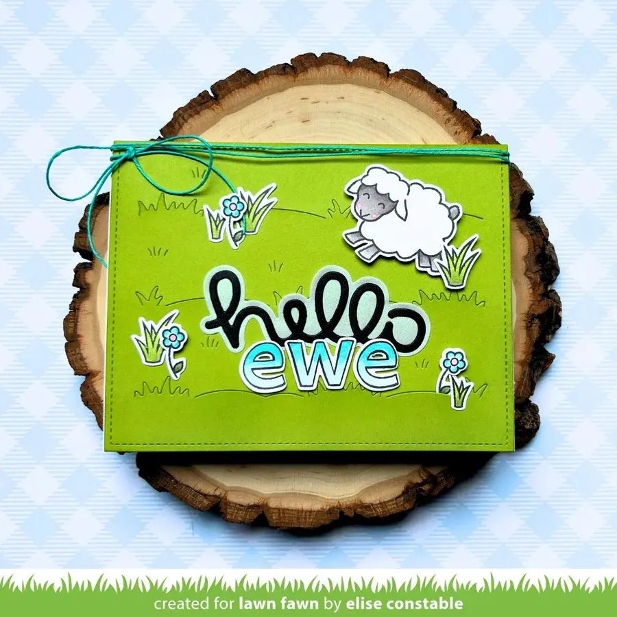 LAWN FAWN LAWN FAWN GRASSY PASTURE BACKDROP: LANDSCAPE DIE SET