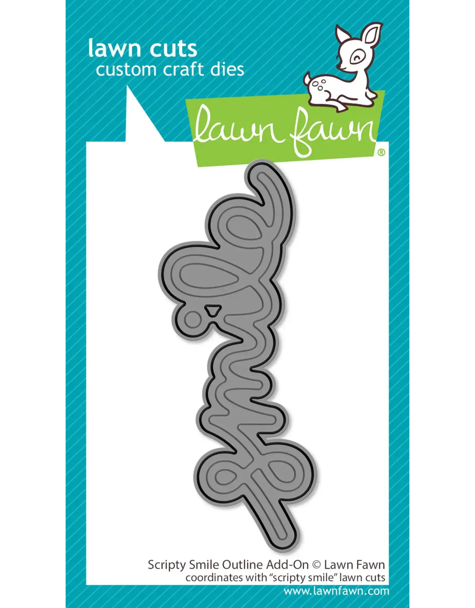 LAWN FAWN LAWN FAWN SCRIPTY SMILE OUTLINE ADD-ON DIE