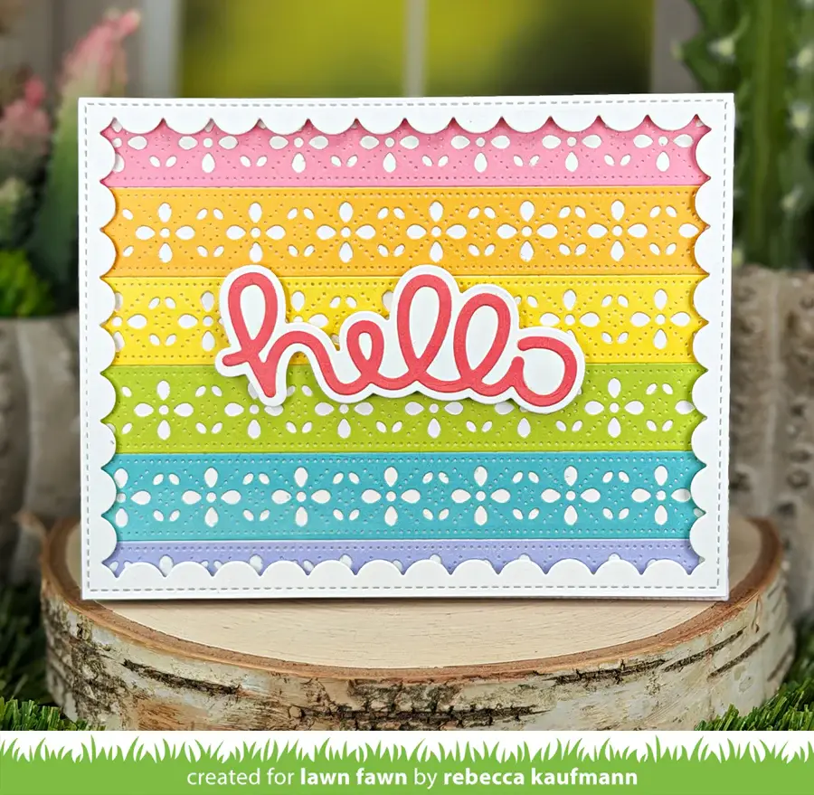 LAWN FAWN LAWN FAWN FOLKSY PETAL BORDER DIE