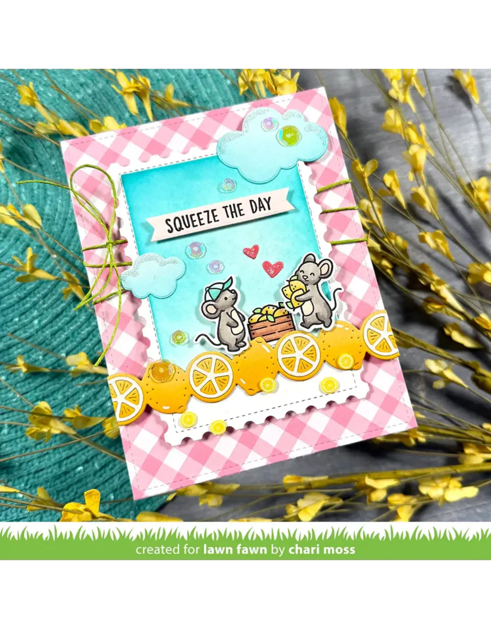 LAWN FAWN LAWN FAWN LEMON BORDER DIE SET