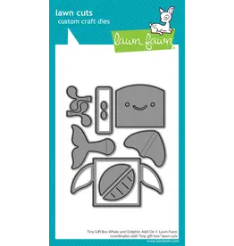LAWN FAWN LAWN FAWN TINY GIFT BOX WHALE AND DOLPHIN ADD-ON DIE SET