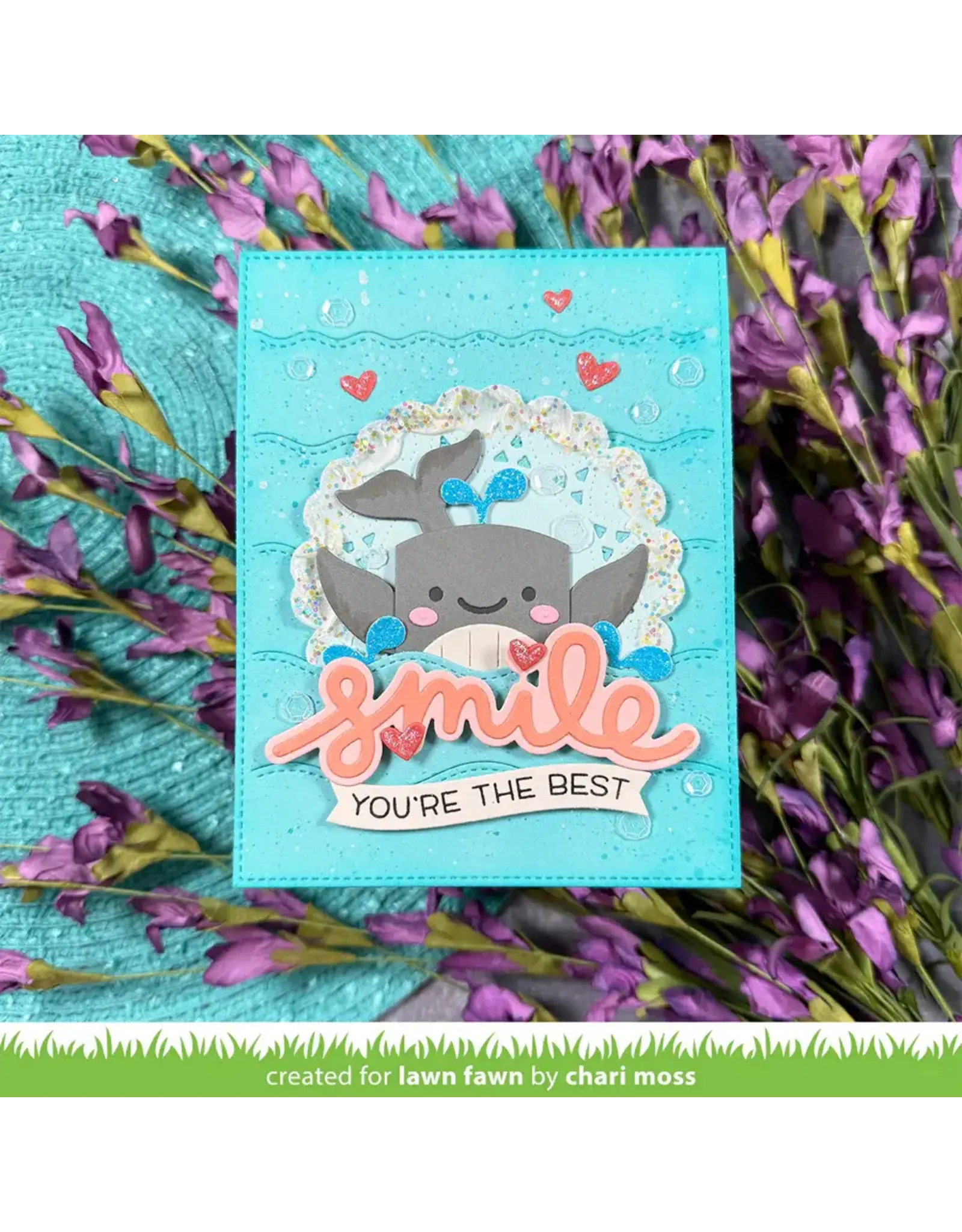 LAWN FAWN LAWN FAWN TINY GIFT BOX WHALE AND DOLPHIN ADD-ON DIE SET