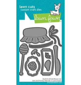 LAWN FAWN LAWN FAWN BUILD-A-DRINK MASON JAR JAM AND HONEY ADD-ON DIE SET