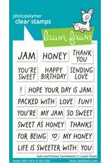 LAWN FAWN LAWN FAWN JAM AND HONEY SENTIMENTS CLEAR STAMP SET