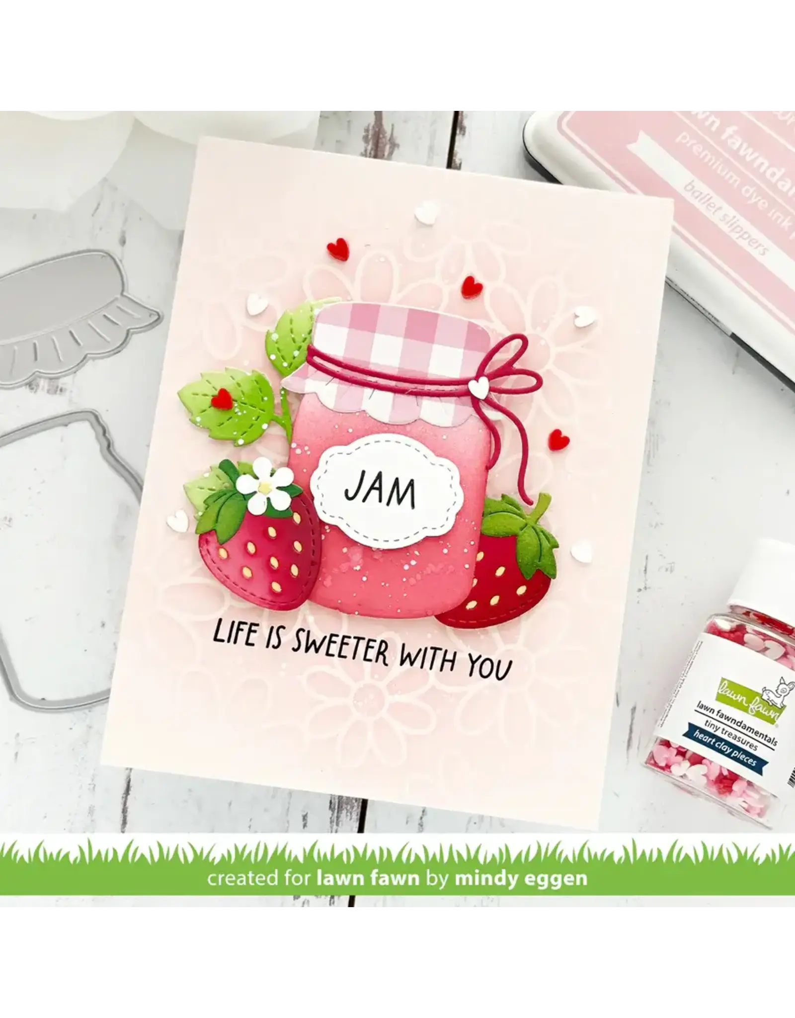 LAWN FAWN LAWN FAWN JAM AND HONEY SENTIMENTS CLEAR STAMP SET