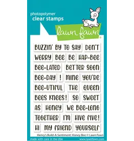 LAWN FAWN LAWN FAWN HENRY'S BUILD-A-SENTIMENT: HONEY BEE CLEAR STAMP SET